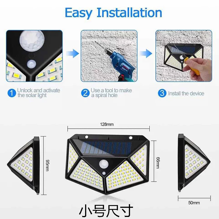 Foxhawk YX-100 IP65 Waterproof Infrared Body Sensing Solar Outdoor ...