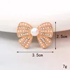 D018 diamond-encrusted striped bow