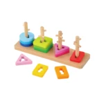 Wood Wooden Toy Stacker Montessori Educational Wooden Intelligent Wood Stacker Toy