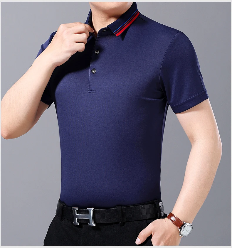 XJG Mens Casual Short Sleeve Slim Fit Polo T-Shirt 