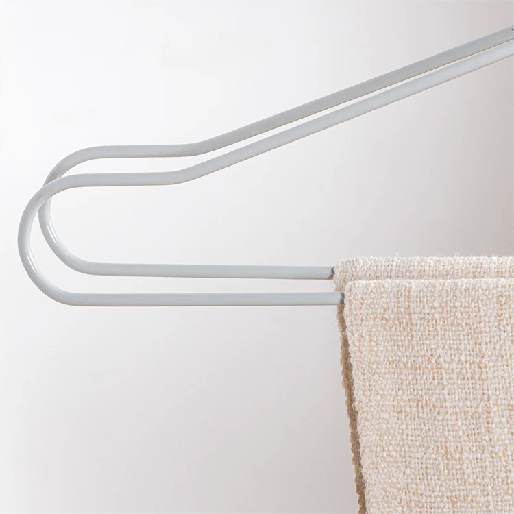 New Design SY301 Grey PE Q195 Coat Wire 80cm Broad Bar Hanger for Clothes Blanket Scarf Towel