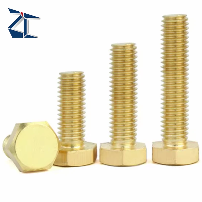 Wholesale Pricing External Hexagon Head Bolt Metric Machine Thread Hex Nails Brass Hexagon Full Thread Screw M5 M6 M8 M10 M12