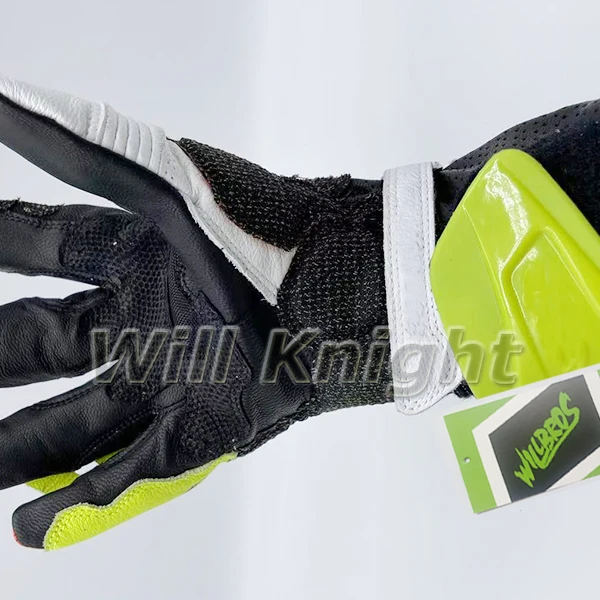 Мотоциклетные перчатки для верховой езды, защитные длинные кожаные перчатки GP Super Race Pro Tech, желтые, красные, белые