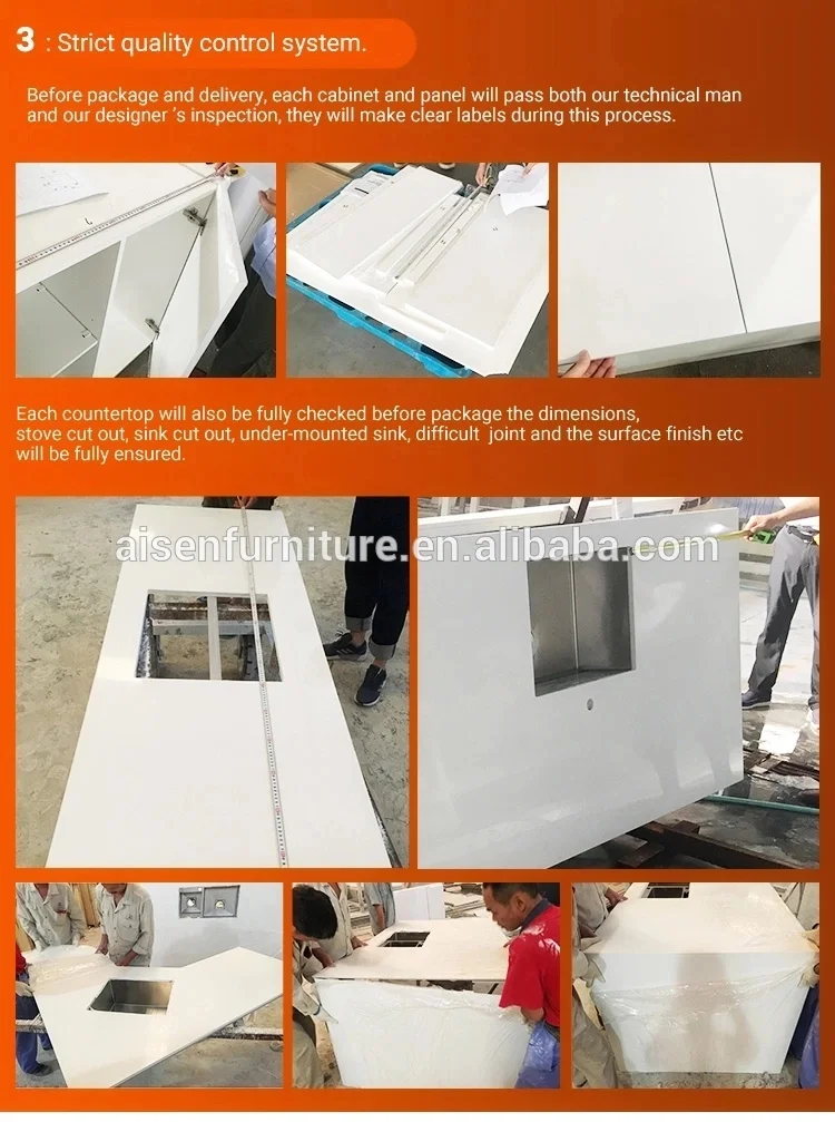 Home Modern White Plastic Polyurethane And Laminate Furniture Kitchen