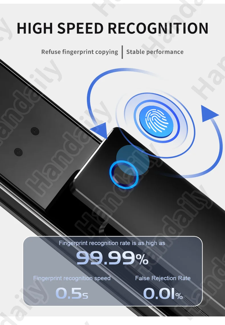 handaily palm face recognition door lock for home fingerprint tuya app remote control video intercom smart lock multi language c11-8