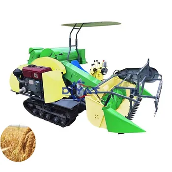 hand push mini wheat rice combine harvester machine /wheat rice combine harvesters mini small combine harvester