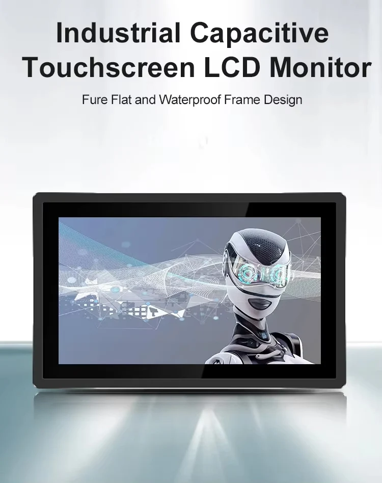 15.6 Inch Industrial Sunlight-readable IPS LCD Monitor Capacitive Touch Screen True Flat HD VGA Industrial Display