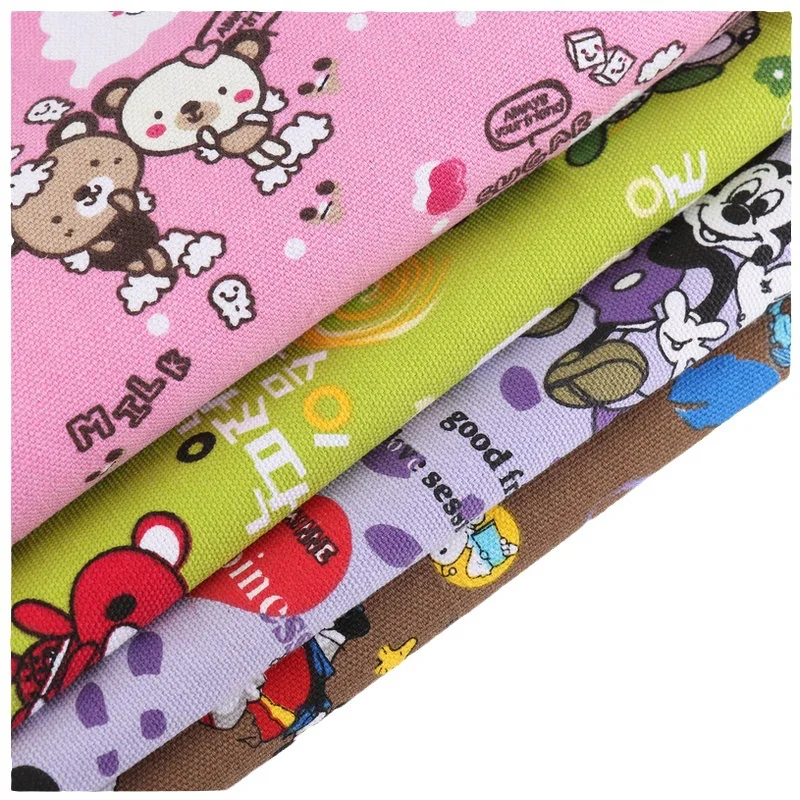 Custom Digital Printing Plain Waterproof 8OZ 16OZ 100% Cotton / 100% Polyester Canvas Fabric for Handbag