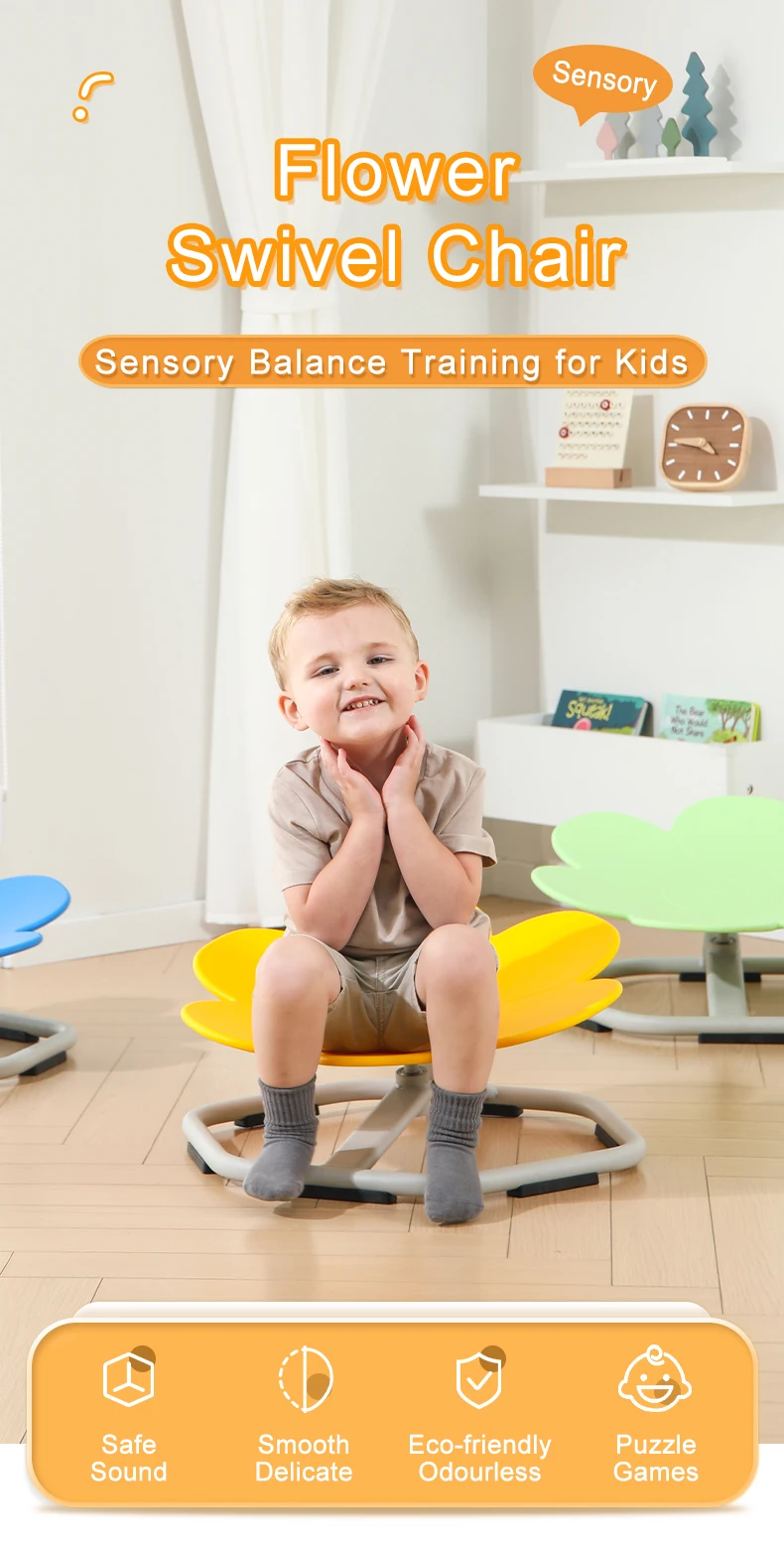 2024 New Upgraded Kids Sensory Swivel Chair,Sit And Spinning Chair For