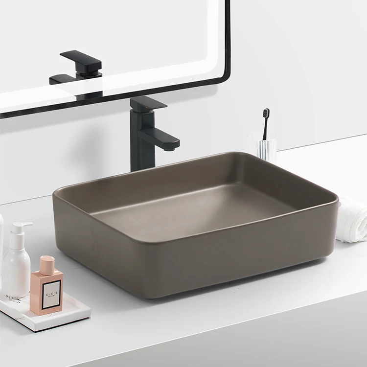 Art Basin Color Table Top Hand Wash Basin for Hotel Apartment Bathroom