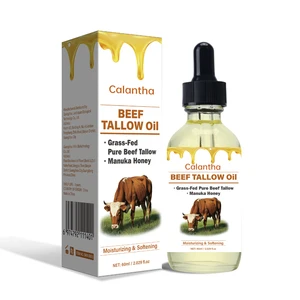 OEM Beef Tallow Pure Essential Oil 100% Natural Moisturizing Anti-Aging Face Skin Care 60ML for All Skin Types From Factory