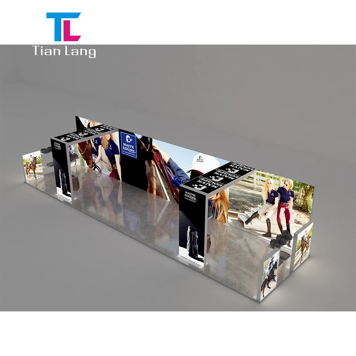 High Quality Modular Design Reusable Aluminum SEG Portable LED 10x10 Tradeshow Booth Exhibition Backlit Stand Display Booth