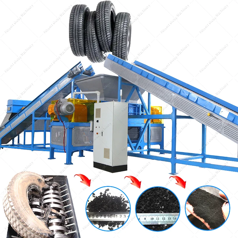 Fully Automatic Tire Recycle Second Hand Tyre Recycling Machines Tire Shredders Recycling