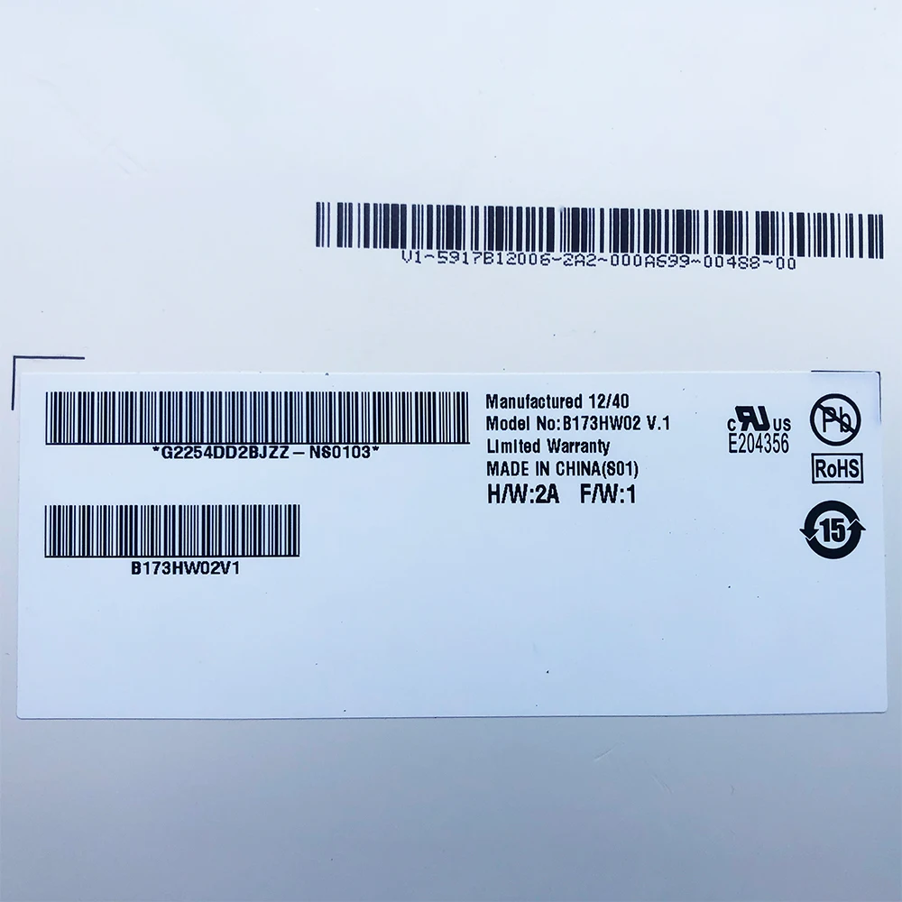 Laptop 17.3 Led Normal Screen N173FGE-L13 N173FGE-L23 Second Hand Used in Taiwan Lcd Display