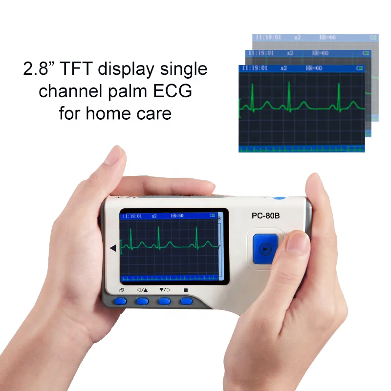 PC-80B Creative Bluetooth Heart Monitoring Electrocardiogram Portable Electrocardiograph Ecg Monitor Ekg Machine at Home