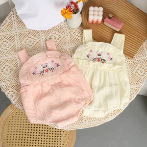 Muslin Baby Clothes Sling Sleeveless One-Piece Bodysuit Baby Rompers