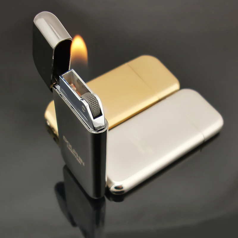 Custom Mini Lighters Custom LOGO Metal Mini Grinding Wheel Lighter Gift Refillable Gas ...