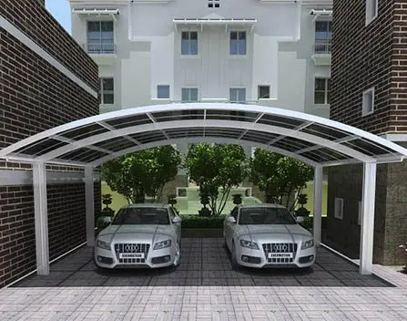 Palram Canopia Arizona Wave Double Carport 19' X 16' X 9' Gray/Gray ...