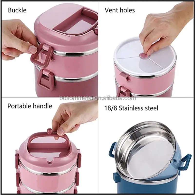Multi-Layer Stainless Steel Heat Preservation Lunch Box Keep Warm Container