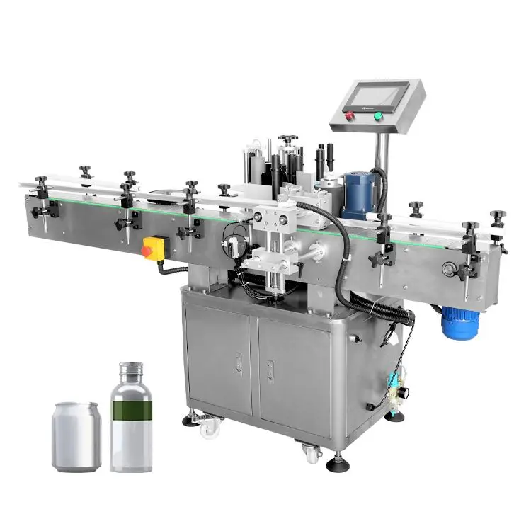 Print and Label Machine Parts Semi Automatic Round Bottle Labeling Machine Clothing Label Machine