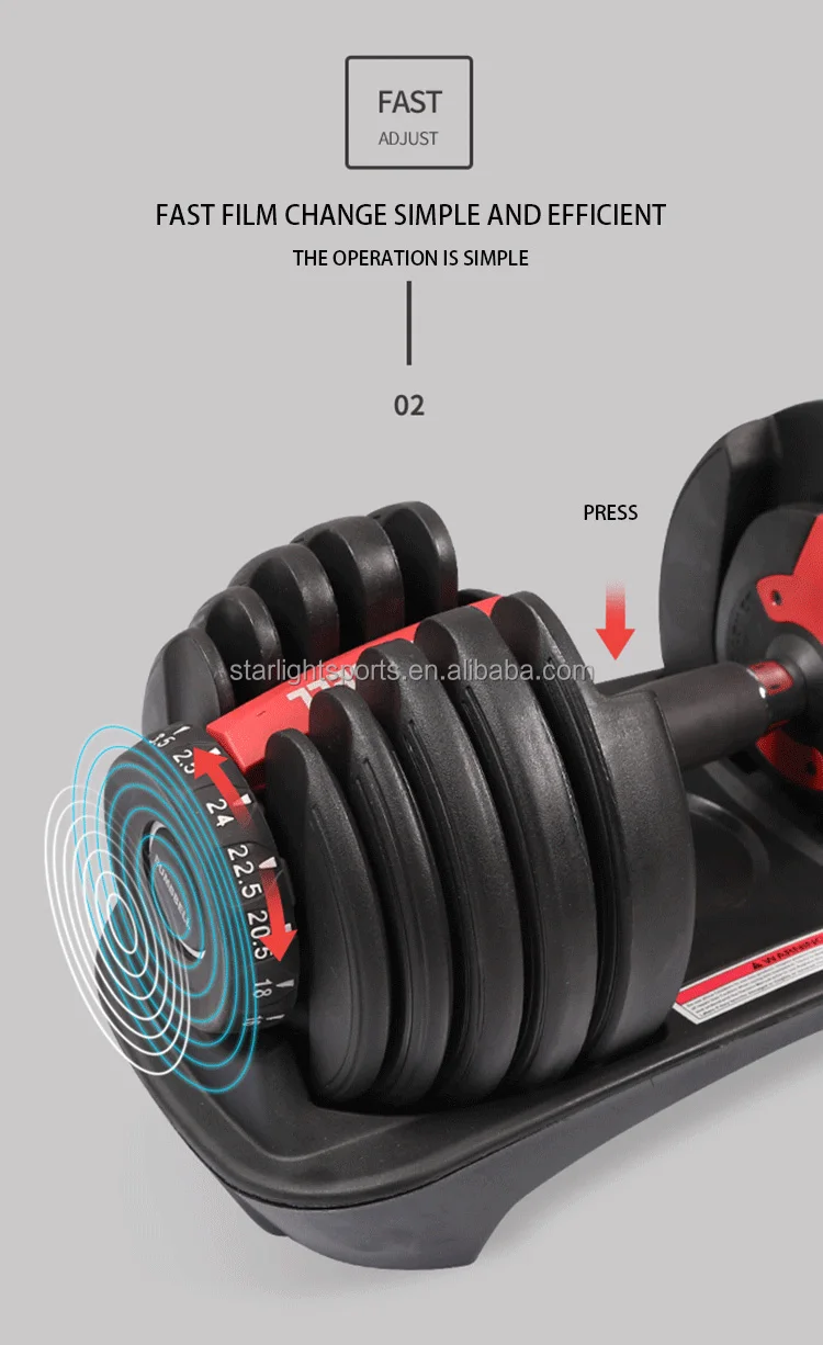 High Quality Adjustable Dumbbell 40kg /90lbs Adjustable Dumbbell