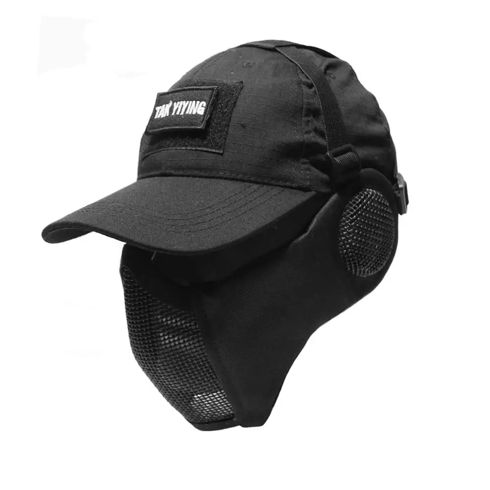 Hlx Tactical Fast Helmet & Protect Ear Foldable Double Straps Half Face