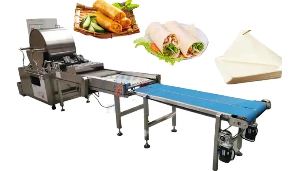French Crepe Samosa Pastry Sheet Machine Lumpia Spring Roll Maker