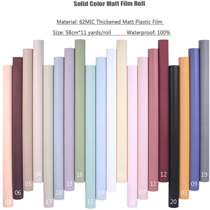 Multi Color Pink Blue Yellow Flower Customized Korean Wrapping Paper for Gifts Packaging