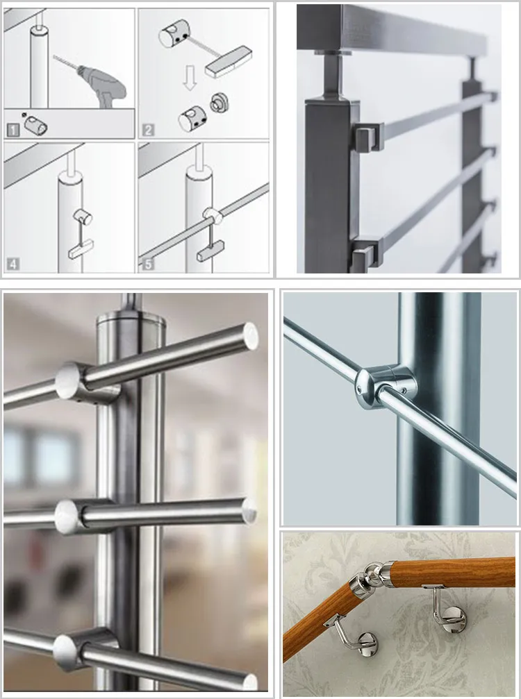 Modern Stainless Steel Cable Deck Railing Staircase Handrails ...