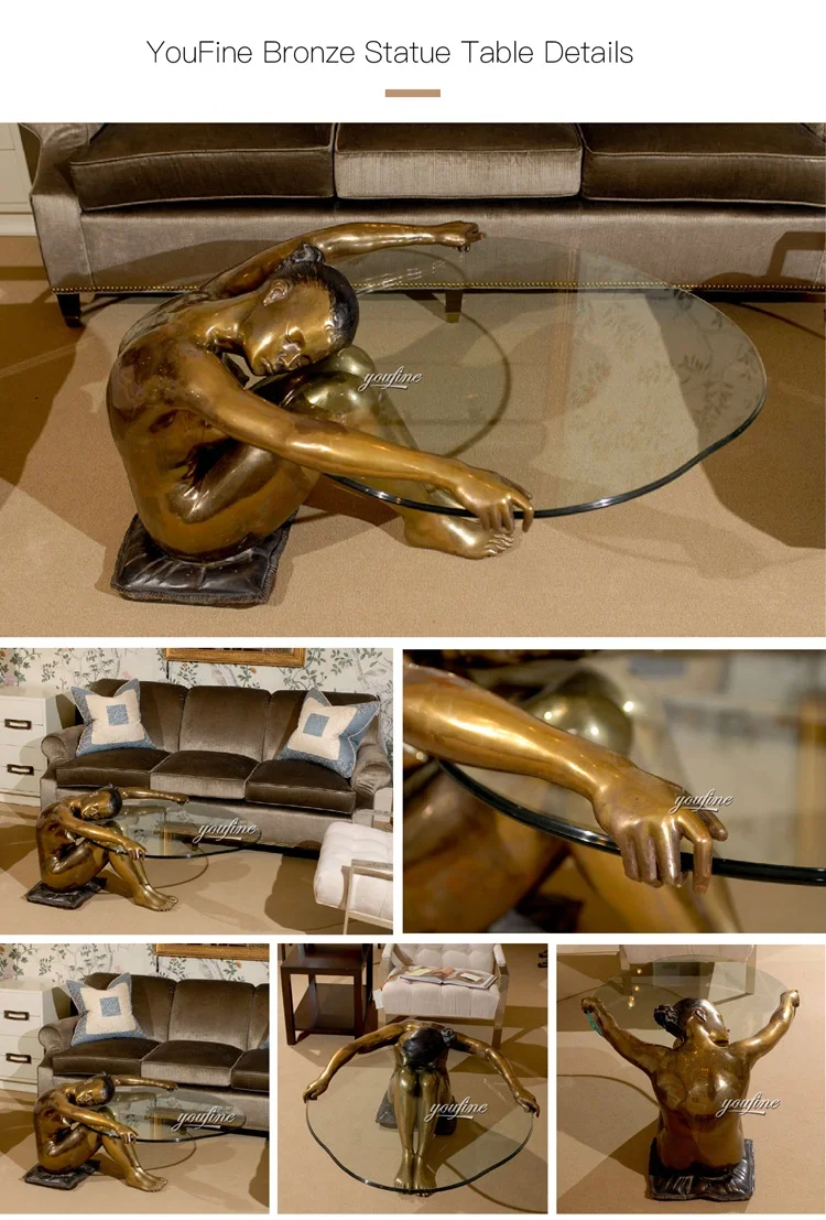 Unique Decorative Metal Furniture Casting Bronze Nude Lady Sculpture Coffee  Table| Alibaba.com