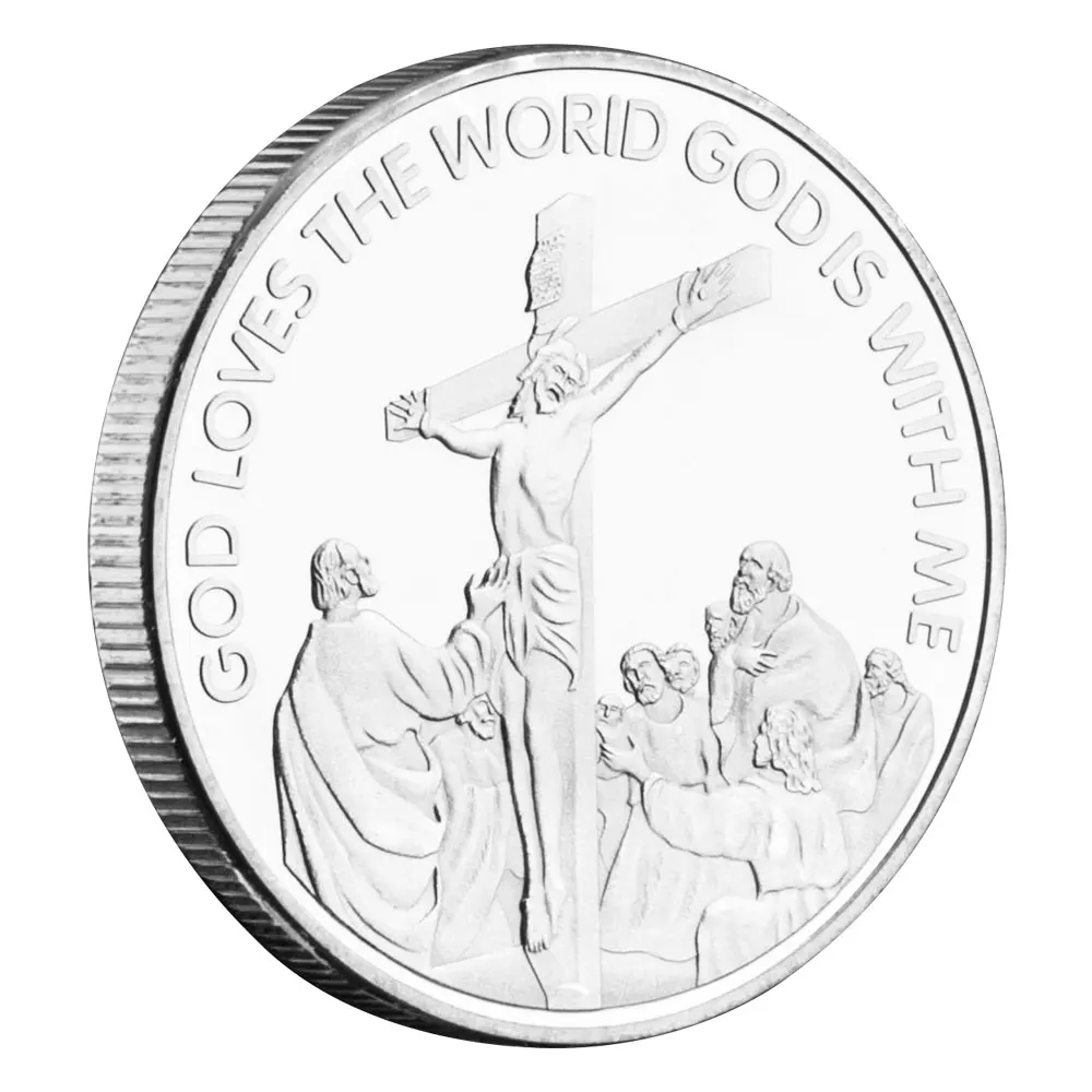 신은 사람들을 사랑하신다 기념주화 주님은 나의 목자 기념주화 선물 5가지 색상 선택 가능 십자가 챌린지 코인| Alibaba.com
