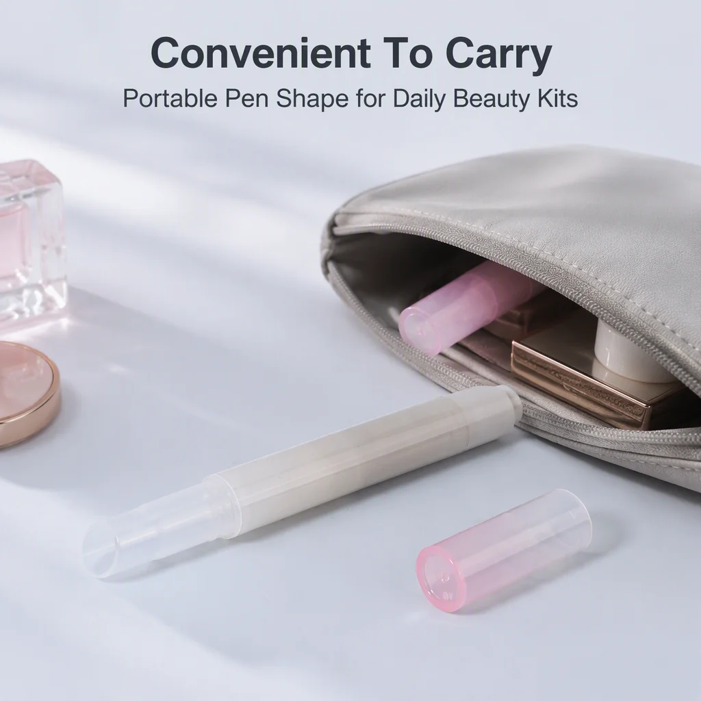 Portable Twist Pen Barrel Cosmetic Container