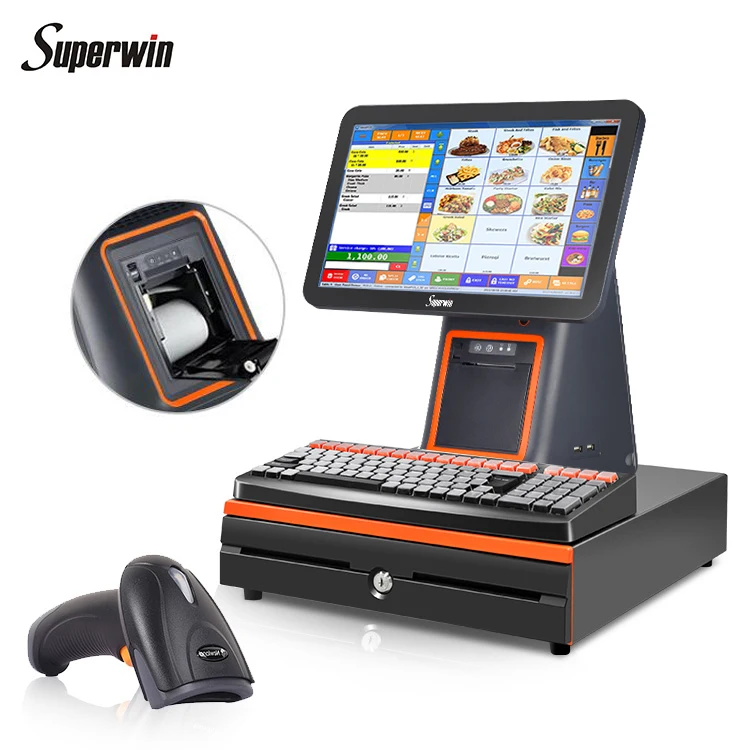 Superwin CY-95 Double Touch Screen Pos System - 15.6 Inch