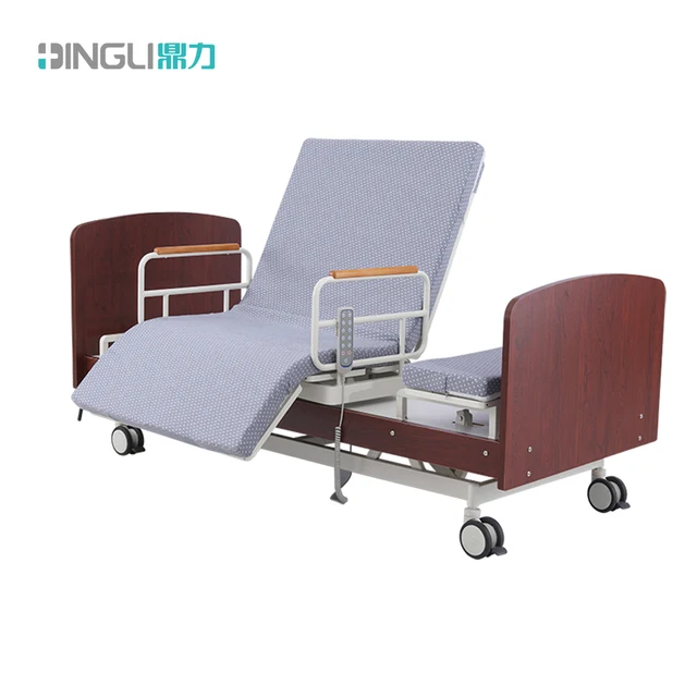 Adjustable Multifunction 5 function electric Medical Home care bed for Hospital home Patient with Caster