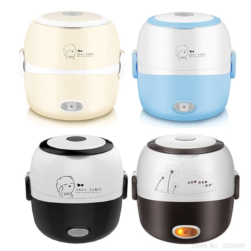 MINI Rice Cooker Thermal Heating Electric Portable Food Steamer Warmer Lunch Box 