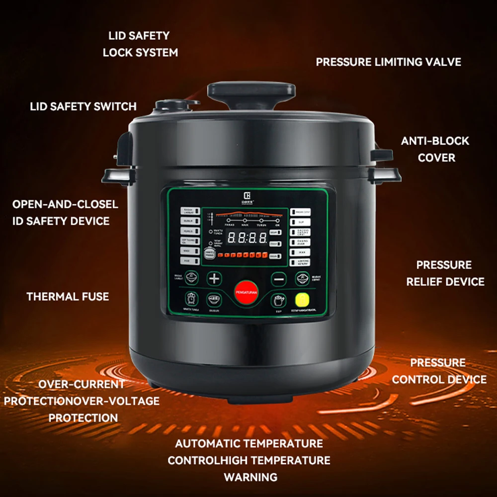 Made in China Beautiful Programmed Newest 5 Litre Pressure Cooker Multi Function Pressure Cooker