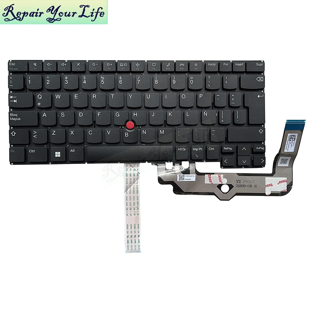 LA Latin No Backlit Laptop Keyboard for Lenovo Thinkpad T14s Gen 3 E14 R14 Gen5 T14p Gen1 E14 GEN 5 SN21D68672 Keyboard