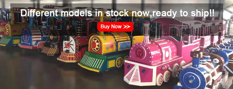 Fun park trains manufacturer cheap electric trackless road tourist sightseeing train for sale