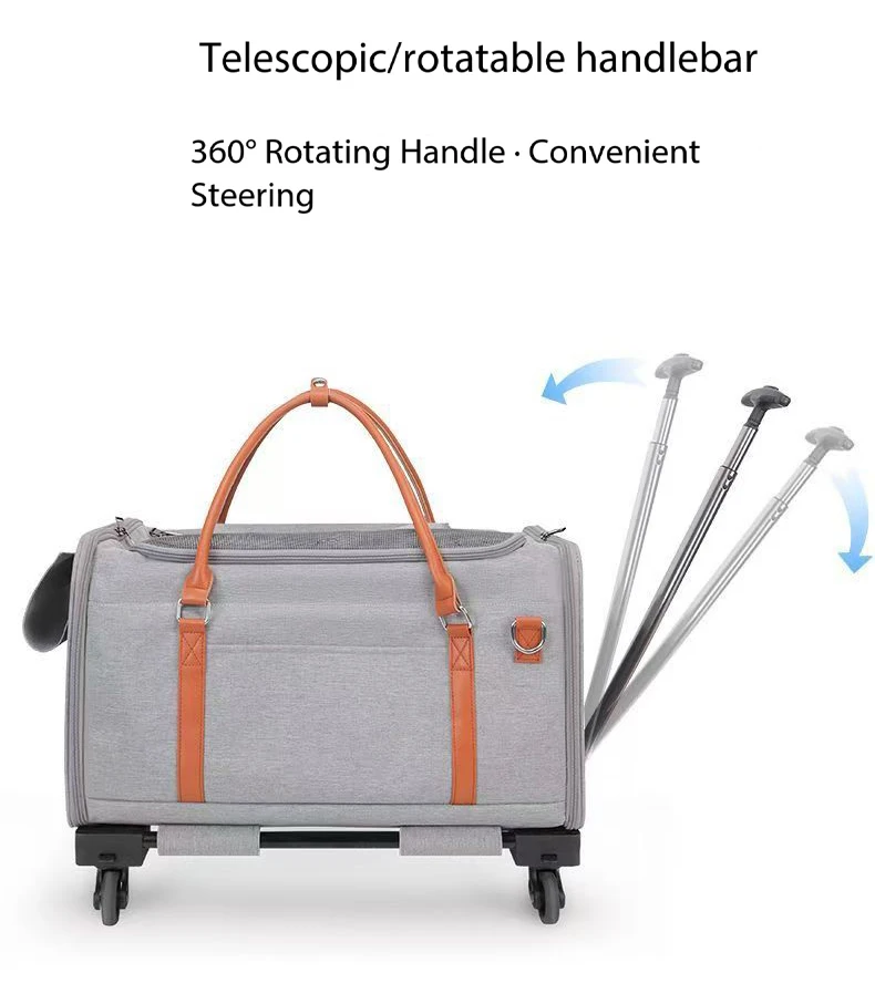 product large pet stroller wagon 4 in 1 expandable cat carrier with telescopic handle universal wheels travel folding dog cat push-5
