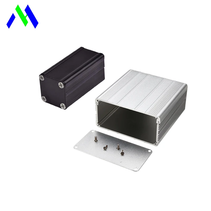 Custom Anodized Aluminium Enclosure Extruded Black Electronics Control Box Cases Extruded