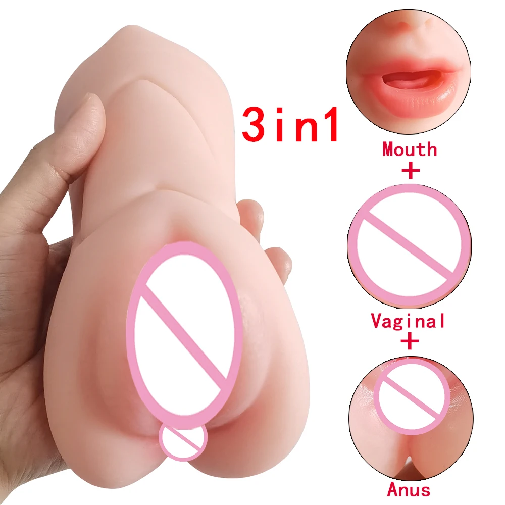 Adult Shop Wholesale Male Masturbators - 3 Channels Realistic TPE Toys for Male  Masturbation, Anal Use, and Adult Fun