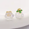 Vetro bianco giglio della valle fiore 12*11mm-1.2g