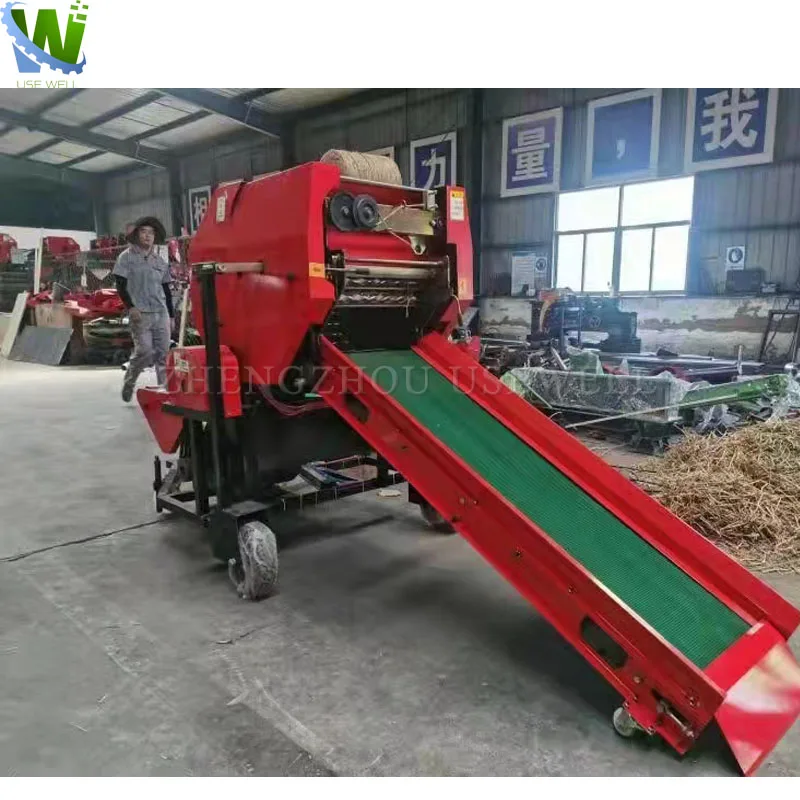 Corn Silage Packing Machine Silage Baler Machine  Forage Silage Round Baler and Wrapper Machine