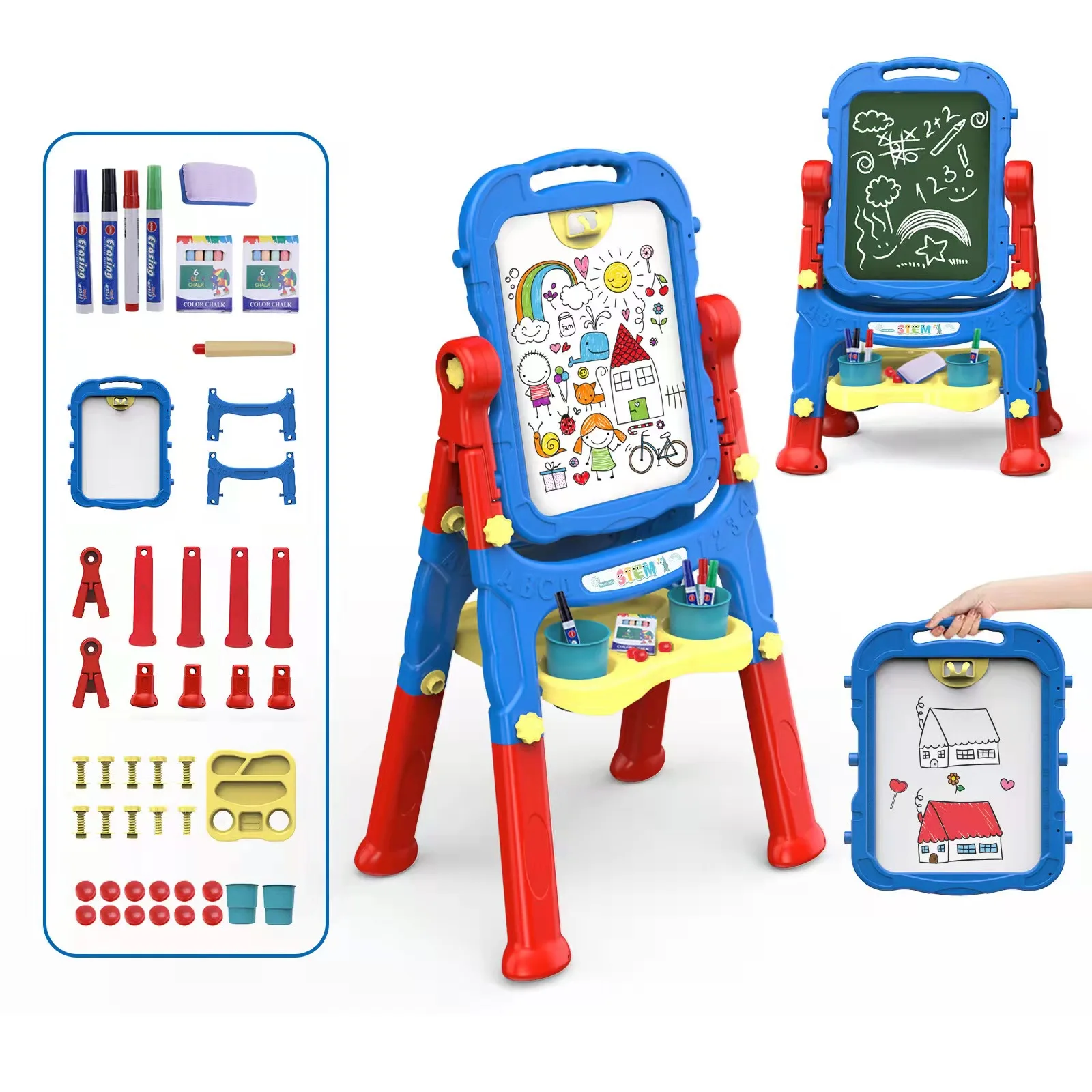 Easel for Kids Toddler Easel Dry Erase Board and Chalkboard Double