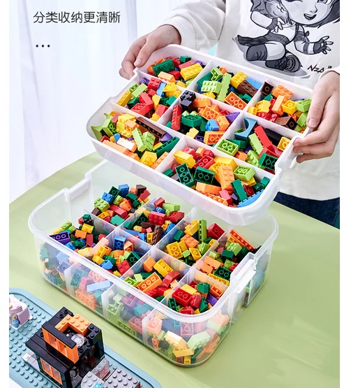 Kids Large Plastic Stackable Toy Storage Box Home Organizer