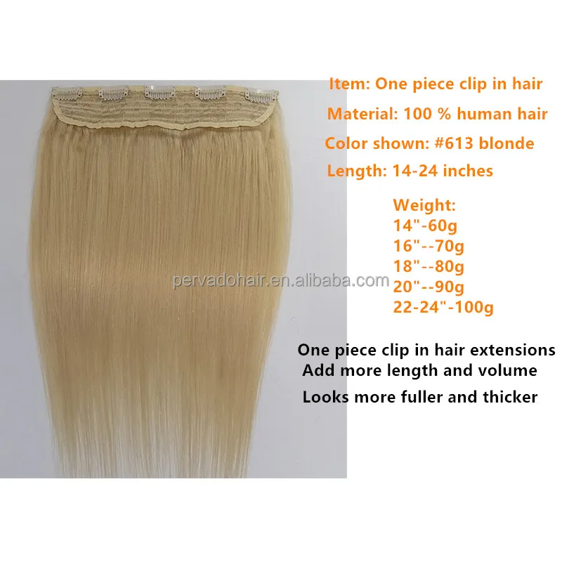 14 24 Inches One Piece Volumizer Clip In Hair Extensions 5 Clips In Human Hair Piece Weft 613 Blonde Color Buy Ombre Balayage Hair Extensions One Piece Clip In Human Hair Natural