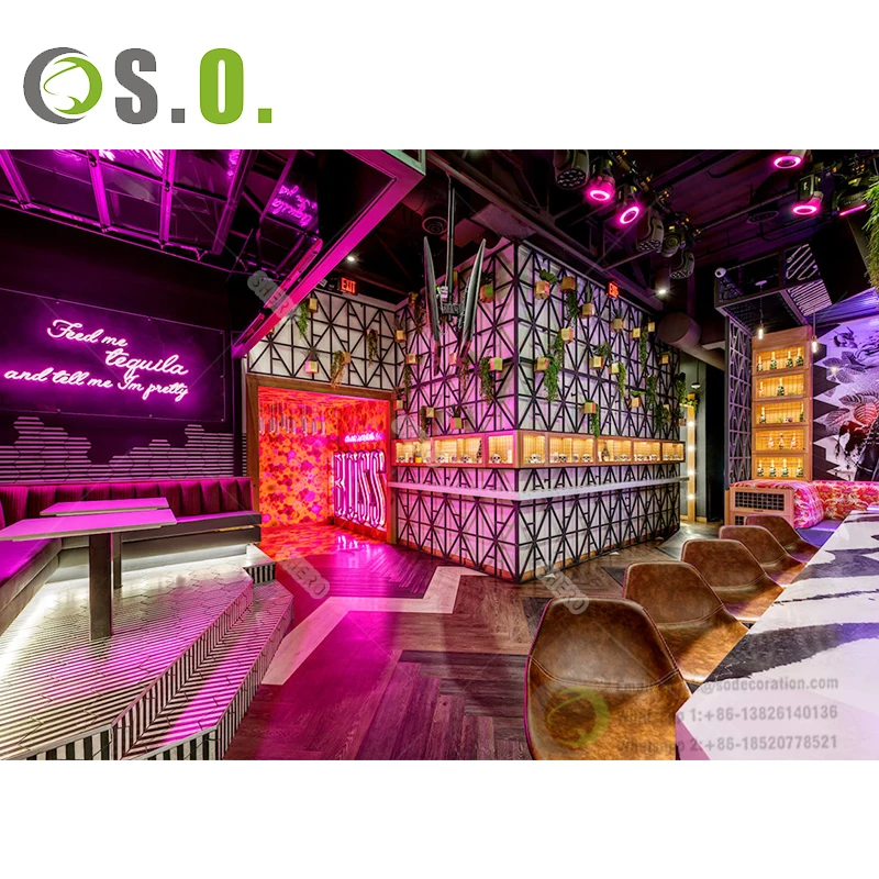 Modern Luxury Smoking Club Bar Interior Design Shisha Lounge Hookah Bar