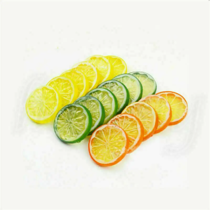 FUGLUS Künstliche Zitronenscheiben - 16 Stück Deko Zitronen Für Hochzeit & Party