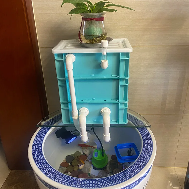 designing a filter box for fish tank Extra Large Advanced Canister Layer with Submersible Pump it effectively removes debris Vnekva 3-Layer Fish Tanks Filter
