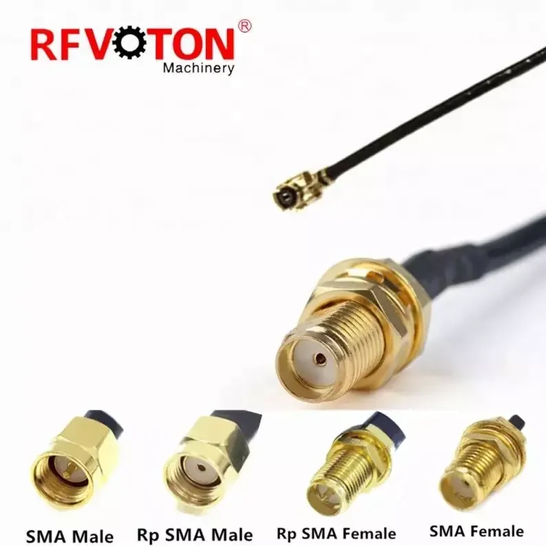 Factory supply Low Loss Coaxial Extension Cable SMA /RP SMA/N Male Female Connector RG58 rg174 LMR195 LMR200 Coaxial Cables manufacture